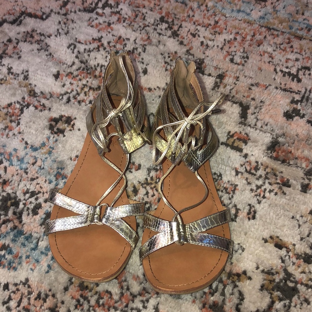 Montego Bay Club Silver Snakeskin Sandals